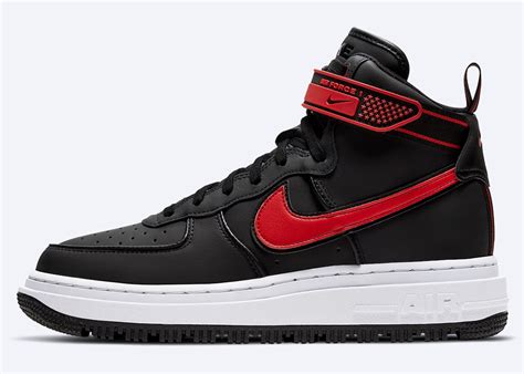 nike air force zwart rood